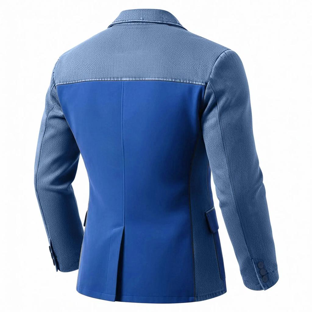 Frühling Herbst Herren Patchwork Blazer Mode Anzugjacke Hohe Qualität Schlank Lässig Blazer Mäntel Mann