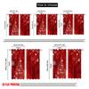 Plane Printing Curtain Popular Xmas Ball Glitter Sparkle Snow Durable Polyester Without Rod Art Deco Festive Use Curtains Set Of 2 Made