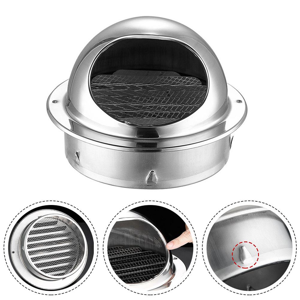 Silver Vent Cap Stainless Steel Windproof Hemispherical