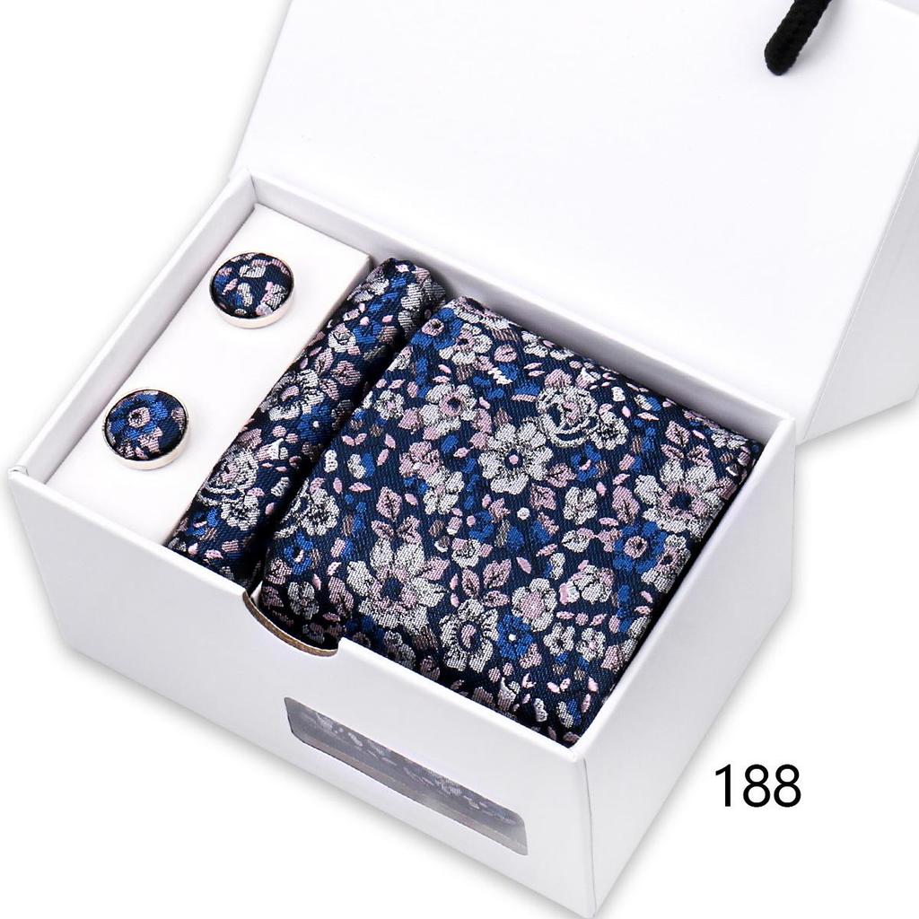 Men's High-End Polyester Tie & Pocket Square Set for Weddings and Formal Wear