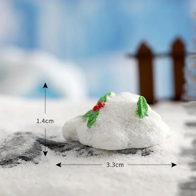 Figurines Christmas Rabbit Micro Landscape Snowman Bunny Ornament Desk Accessories For Home Decoration Kids Gifts Miniature