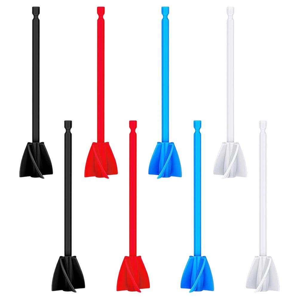 2/6/8Pcs Epoxy Resin Mixer Stirring Rod 38 Inch Paint Mixer Electric Drill Attachment ABS Plastic Paint Mixing Propeller Rod