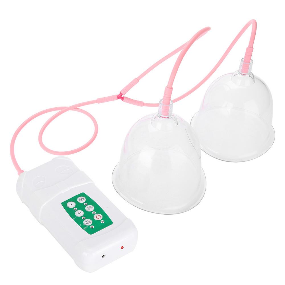 Powerful Vacuum Breast Enlargement Machine Electric Breast Massager Double Cup USB Charging