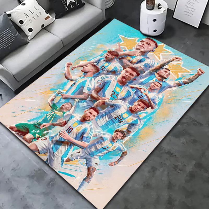 Argentina National Football Team Carpet Rug for Living Room Bedroom Home Sofa Decoration,Kids play Non-slip Floor Mat