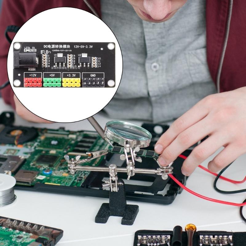 Multi Output Power Supply Module 12V to 3.3V 5V 12V Conversion Multi Electricity Conversion Low Power Module Replacement