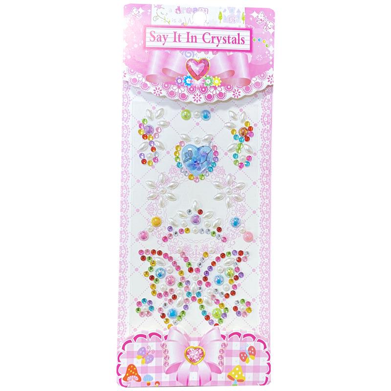 Children's 3D Princess Cartoon Diamond Gem Stickers - Cute Acrylic Crystal Toys