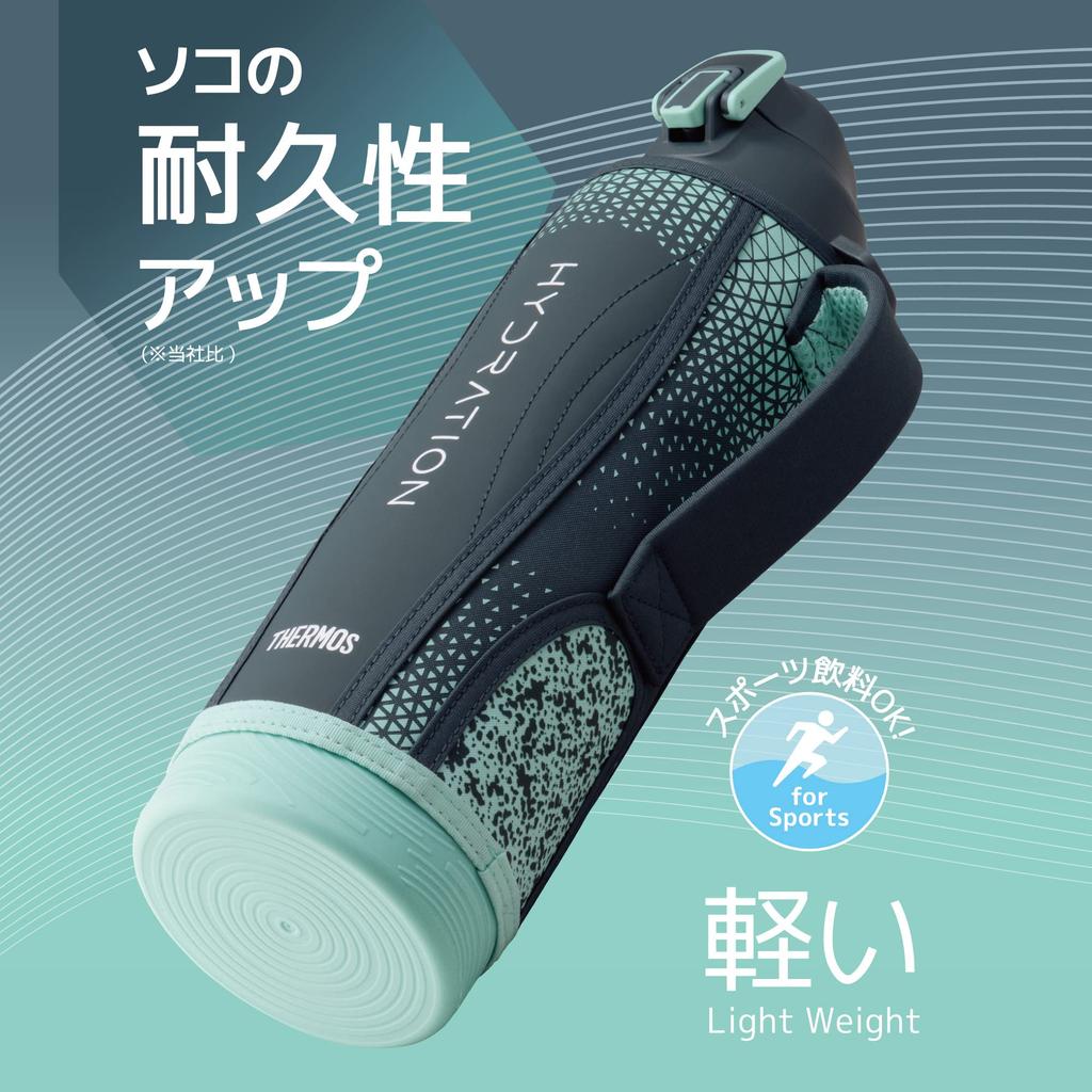 Thermos Vacuum Insulated Sports Bottle, 1.5L, Navy Mint, Cold Only, FHT-1502F NVMT