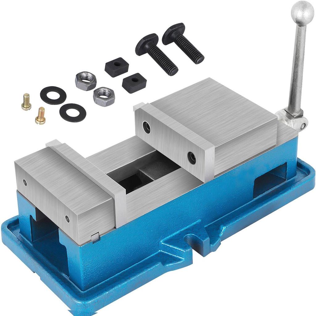 Non Swivel Milling Lockdown Vise 4 Inch Precision Bench Clamp 100mm Width Drill Press Clamp 4 Inch Jaw Opening for Finishing Milling Machines Drilling