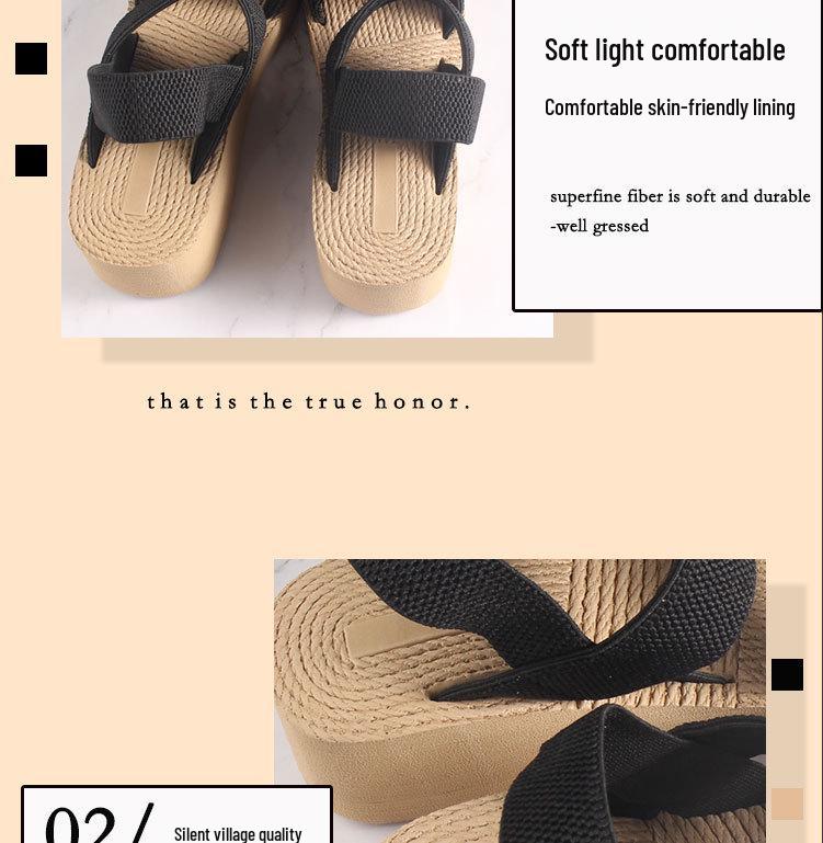 New Roman EVA Thick-Soled Lightweight Women's Closed-Toe Outdoor Sandals for Students - Height-Increasing and Comfortable