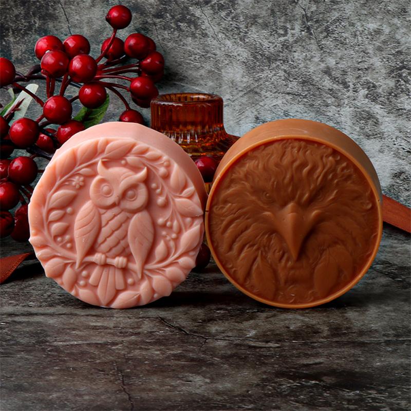 3D Owl Shaped Soap Silicone Mold Diy Cute Little Animal Owl Cake Mold Candle Making Supplies Handmade Soap Plaster Resin Mold