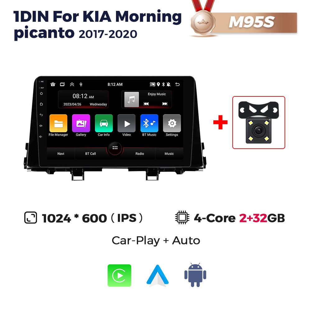 Navifly 9inch 1Din Android Car Radio Multimedia Player For KIA Morning 3 Picanto 2017-2020 GPS Stereo Wireless Carplay Auto DSP