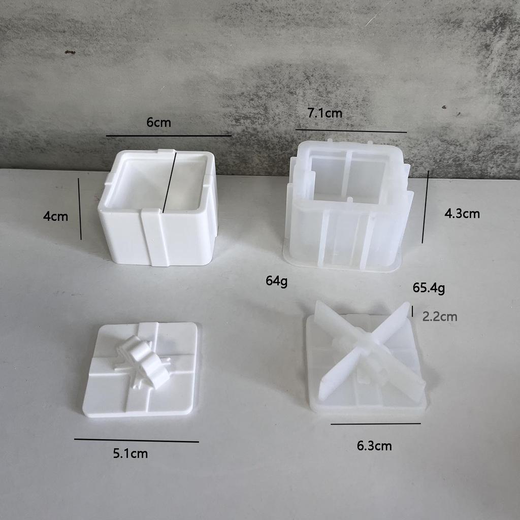 Silikonform für Geschenkaufbewahrungsbox Kerzenaroma Aufbewahrungstablett Dekoration Form Ohrringe Anhänger Schmuckaufbewahrungsbox Gipsform