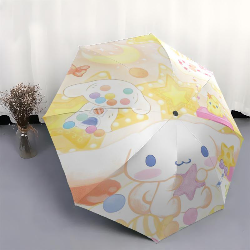 1pc Candy & Cinnamoroll Pattern Automatic Opening and Closing Umbrella, Lightweight 3-Fold, With Cute Cartoon Characters, Suitable for Home, Outdoor a