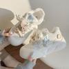 Thick-soled Velvet Cotton Shoes Women's Low-top Warm 2026 Winter Versatile Ins Wind Niche Casual Board Shoes