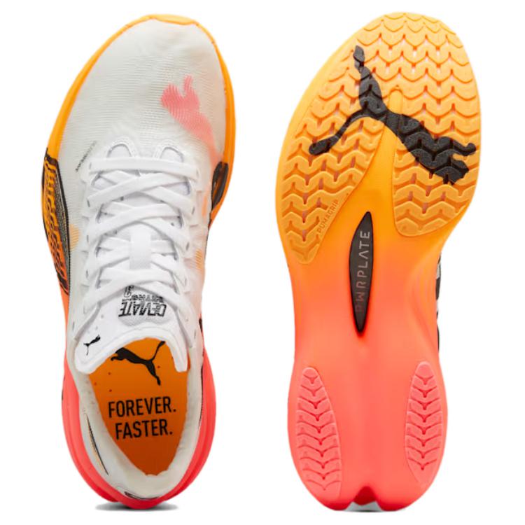 New PUMA Deviate NITRO Elite Anti Slip Wear Resistant Low Top Casual Running Shoes Women's White Black 310640-01