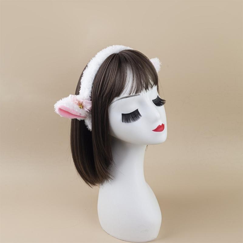 Sheep Animal Costume Accessories Sheep Headband Sheep Tail Skirt Halloween Lamb Outfit for Women Girl Halloween Cosplay