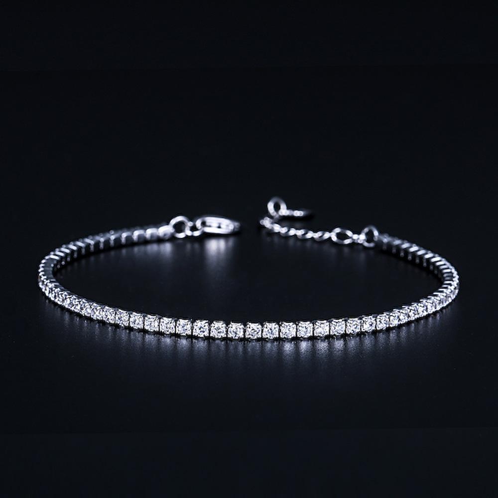 Women Jewelry Fashion Charming 925 Sterling Silver Tennis Bracelet for Girl Lady Women