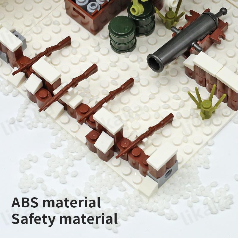 MOC Schneebedeckte Militärbasis Bausteine Militäraußenposten Blöcke Spielzeug für Jungen DIY Konstruktionsspielzeug Kompatibel mit Klassischen Steinen