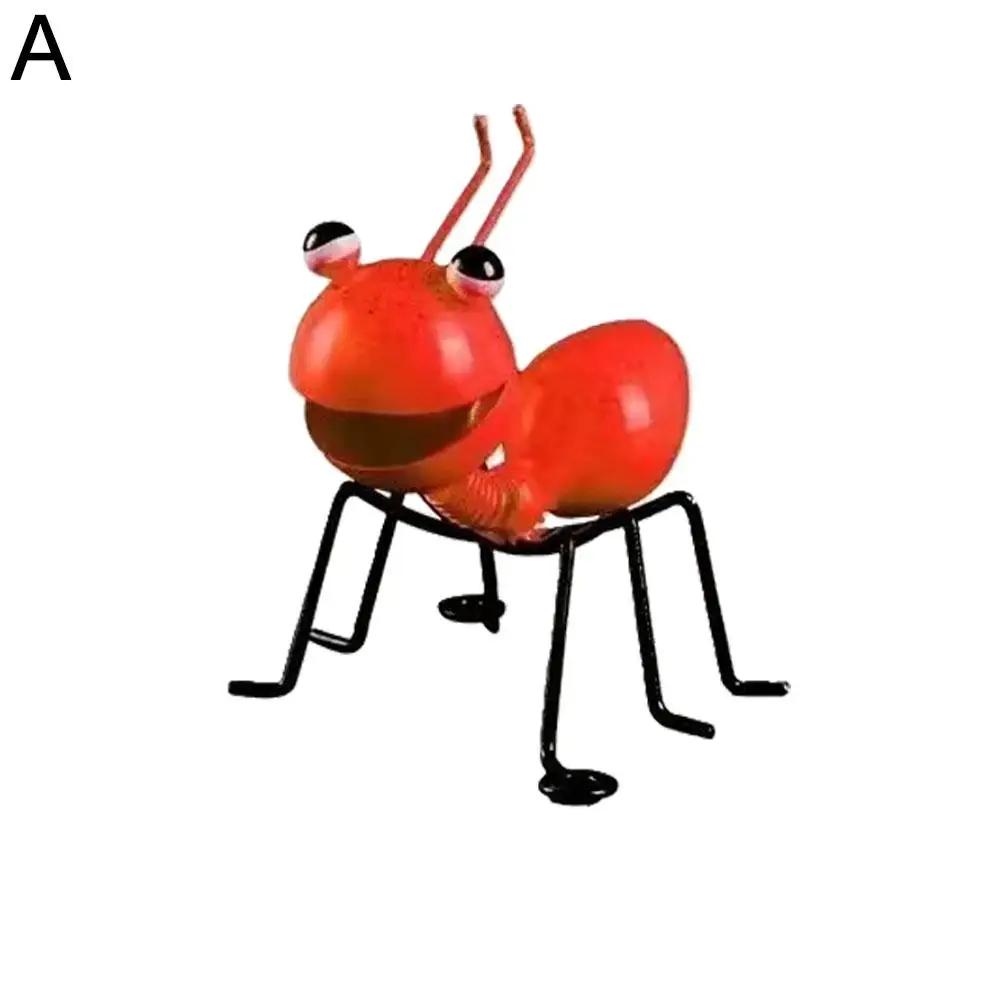 Iron Art Ant Statue Garden Decor Figure Stand Ant For Outdoor Yard Lawn Decoration Ant Sculpture Home Desktop Decor A3Y5