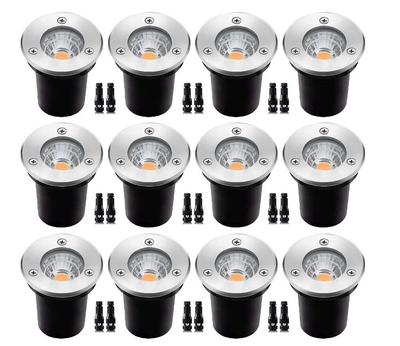 Reflektor gruntowy 3W/5W/6W, stal nierdzewna 304, 65mm, 12V/24V/90-277V na dziedziniec