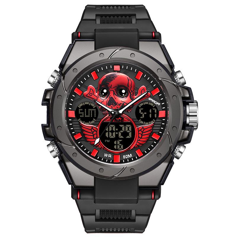 UTHAI CQ348 New Skull Men watch Waterproof Multi functional Outdoor Sports Quartz Watch Fashion Clock Giftwatches for man