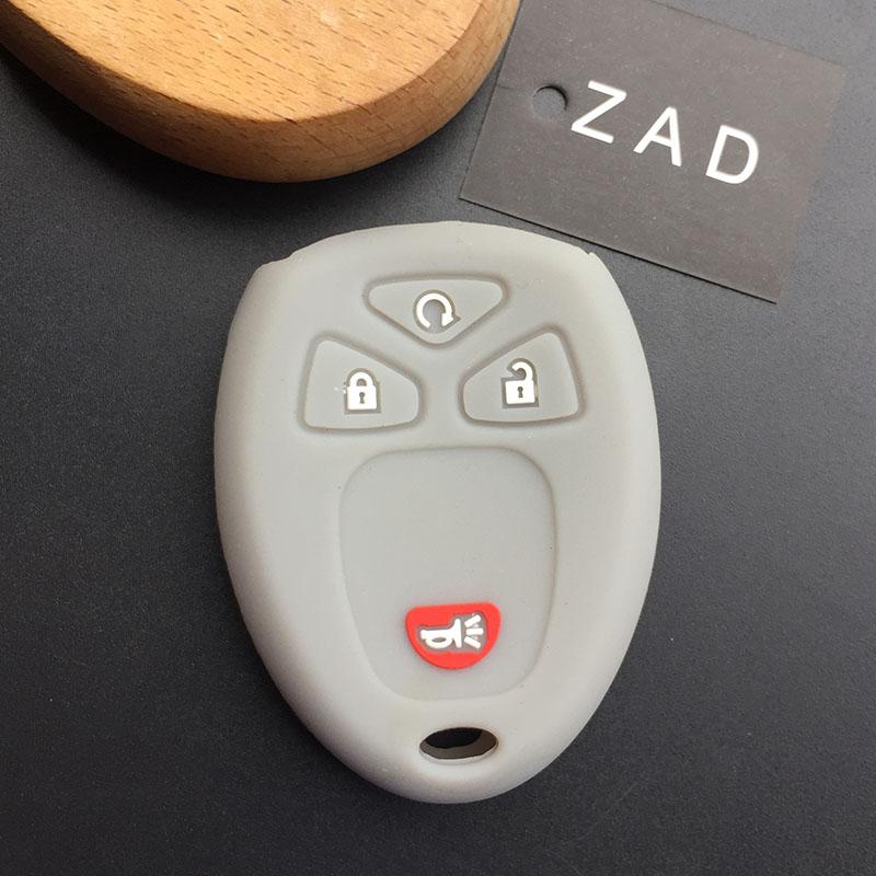 ZAD silicone rubber car key cover case set for Buick for GMC for Chevrolet for Cadillac PONTIAC SATURN Aura Impala 4 button key