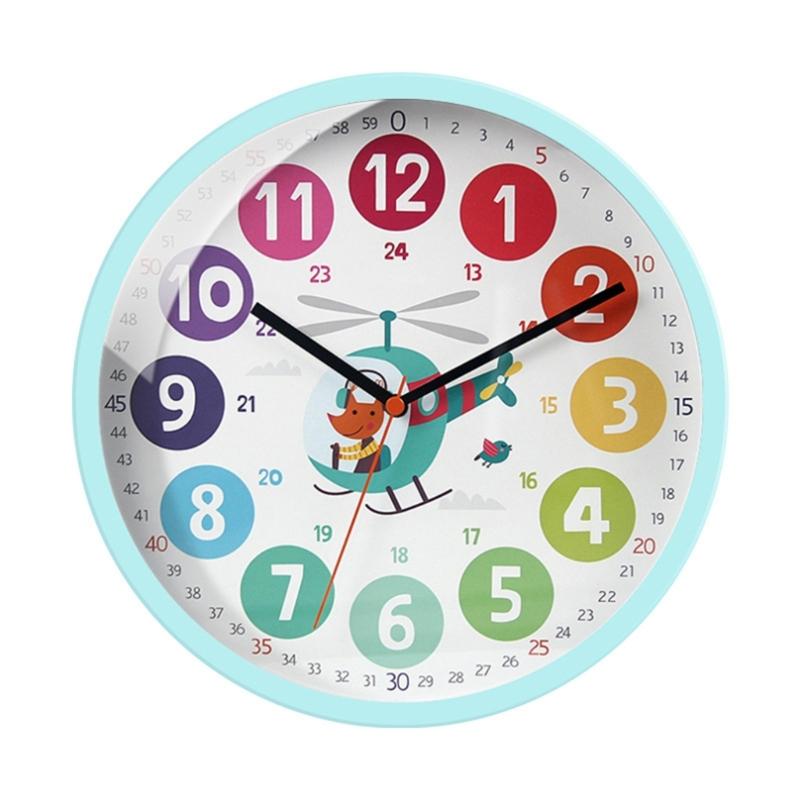 

Educational Learnings Clock for Kids Alarm Clock for Kids Clear and Quiet Kids Clock Simple Battery Operated Wall Clock