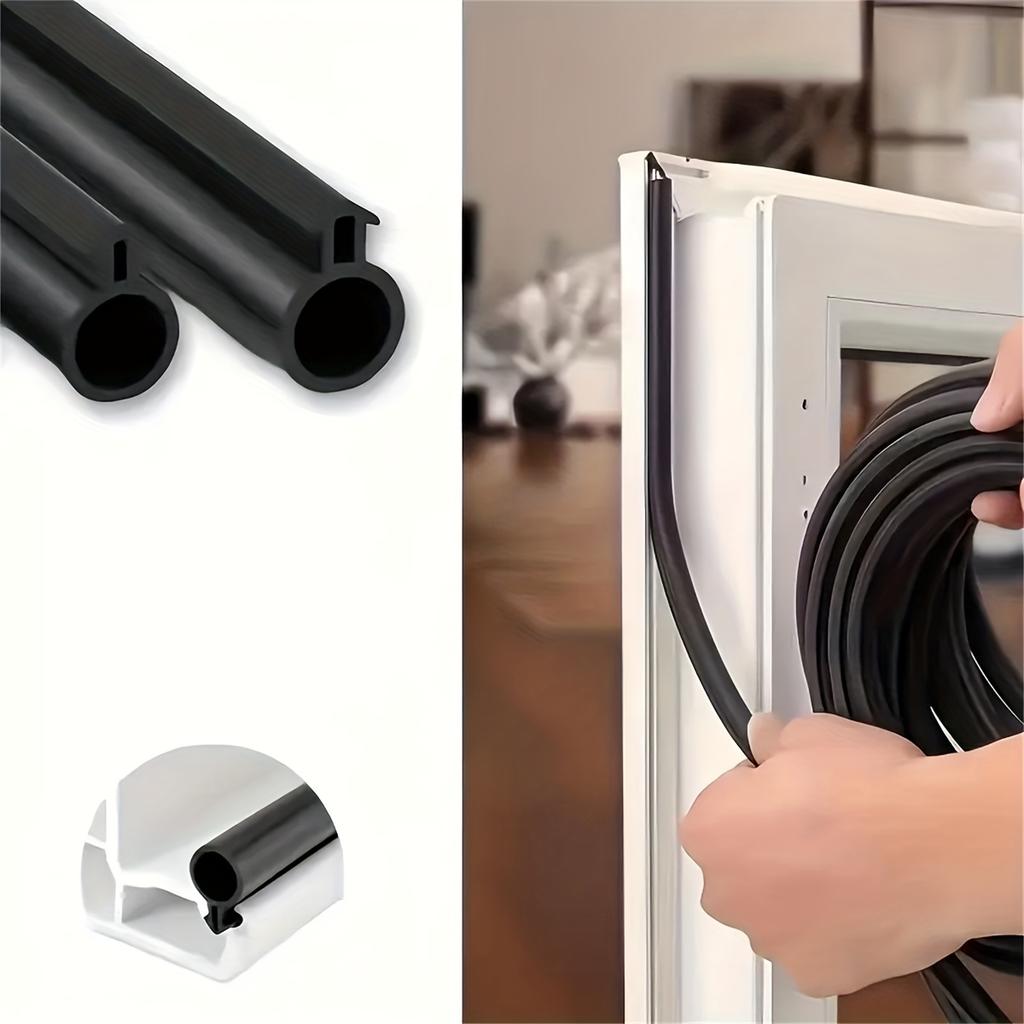 1 Stück 118,11 Zoll O-förmige Tür- und Fensterdichtungsstreifen, staubdichte und winddichte Streifen, Fensterdichtungsstreifen, thermisch