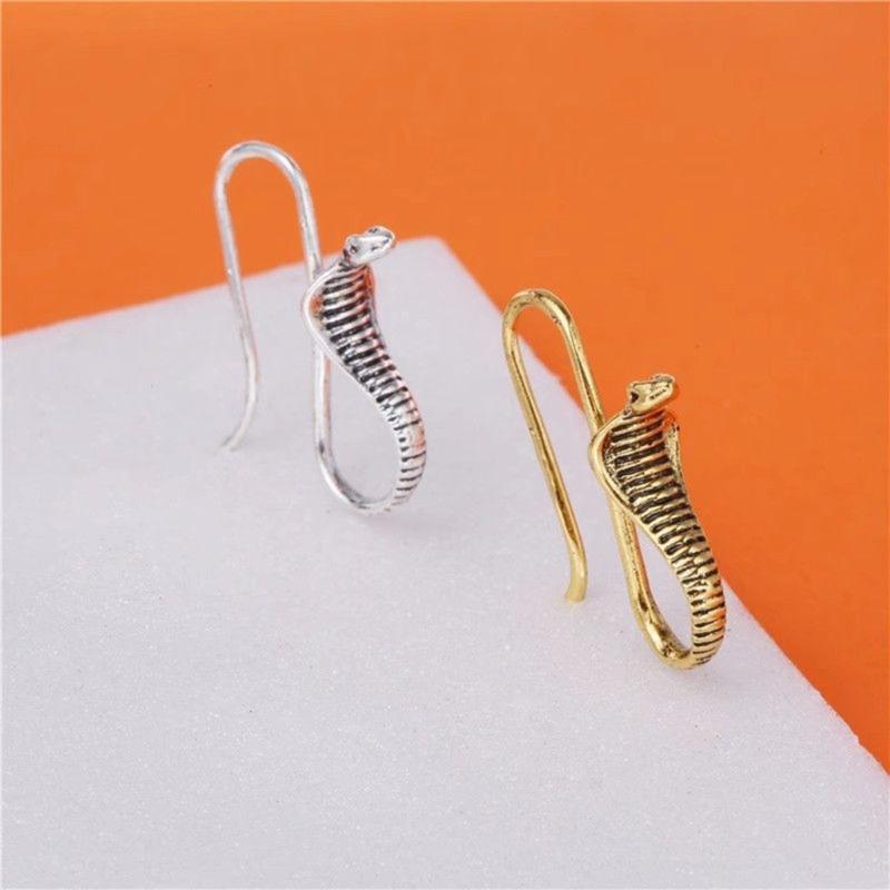 Elegant Punk Inspired Snake Earrings with Detailing Comfortable Earrings Suitable for Adding Edge to Various Outfits