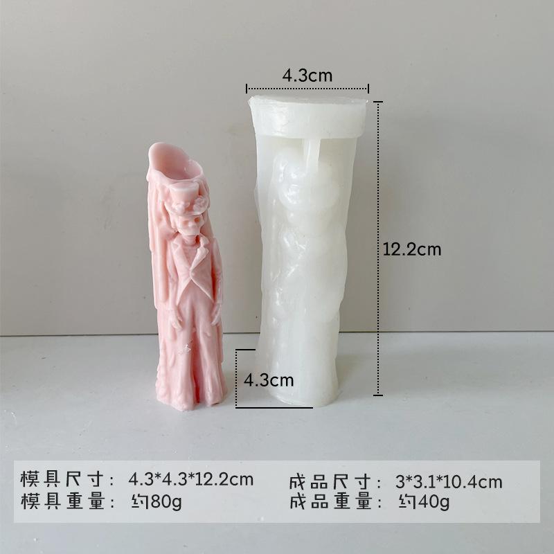 

Хэллоуин Череп Призрак Невеста Силиконовая Форма DIY Ароматическая Свеча Гипс Смола Декоративная Форма Хэллоуин Принадлежности для Изготовления Свечей