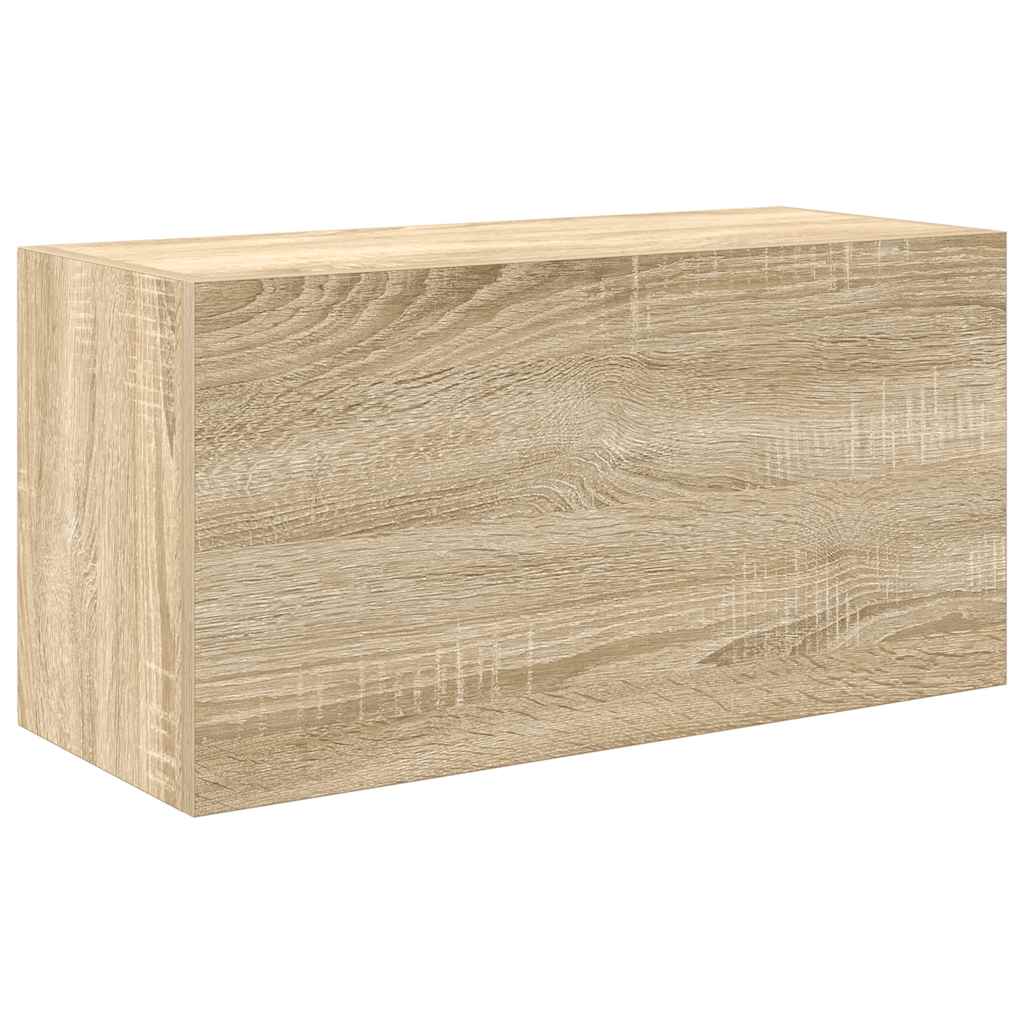 Badezimmer-Wandschrank Sonoma Eiche Optik 60 x 25 x 30 cm Spanplatte