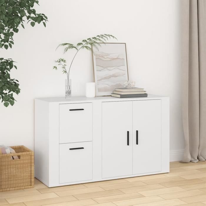 820996 vidaXL Buffet White 100x33x59.5 Cm Engineered Wood