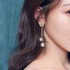 1 Pair Drop Earrings Butterflies Long Tassels Jewelry Sparkling Faux Pearls Stud Earrings for Banquet