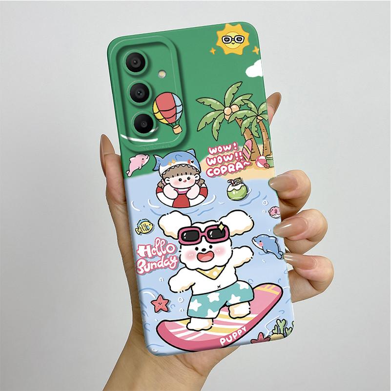 Sweet Soft Phone Case for Samsung Galaxy A15 A155 A156 4G 5G Fashion Cool Painted Cases Protection Back Cover Accessories Casing