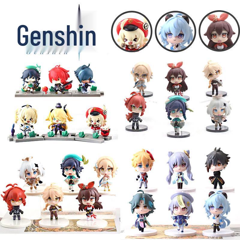 Genshin Impact Figures: Paimon, Klee, Hu Tao, Keqing with Sword - Heroic Anime Display Ornaments