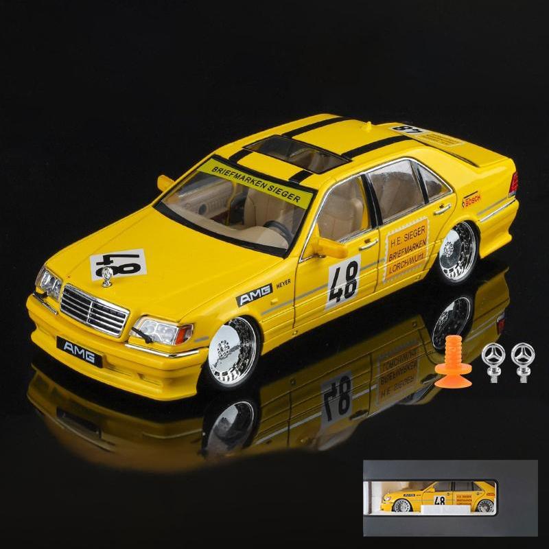 AATC1 1:24 Benz S W140 320SEL Luxury Cars Alloy Metal Diecast Model Car High Simulation Decoration Ornament Children Toys Car Collect