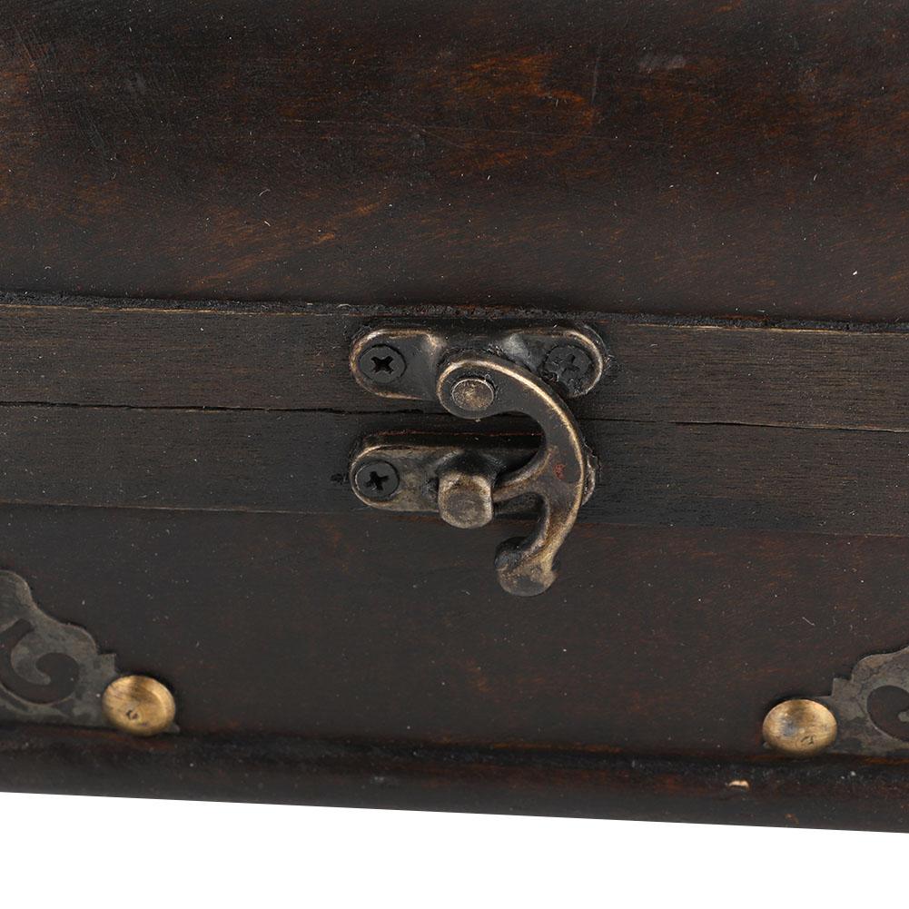 Wooden Handcrafted Desktop Vintage Jewelry Holder Storage Box Prop Decoration