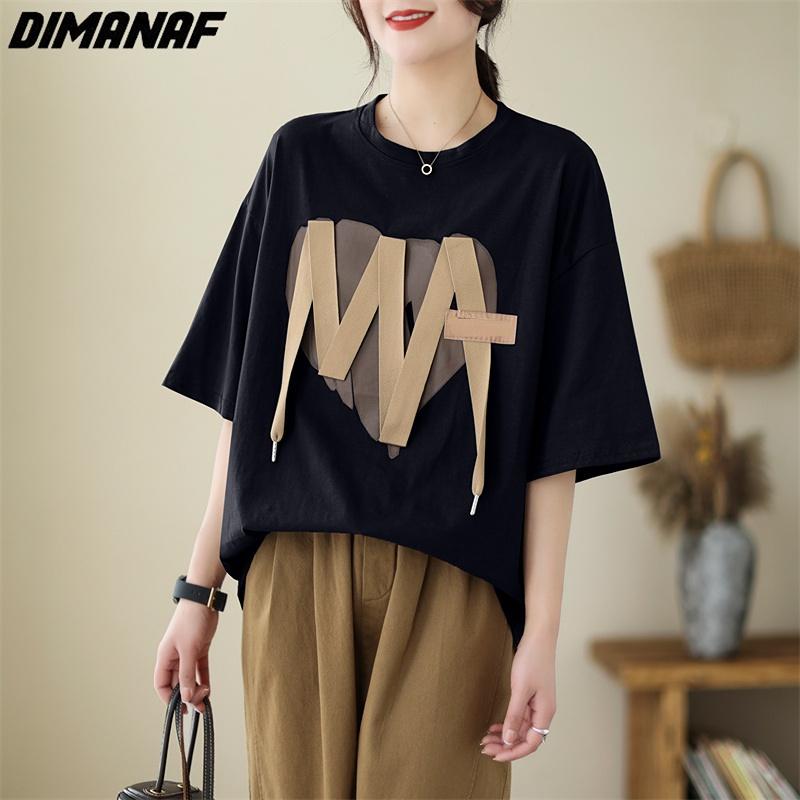

DIMANAF 2023 Женская футболка больших размеров повседневные топы свободная цветочная рубашка с коротким рукавом