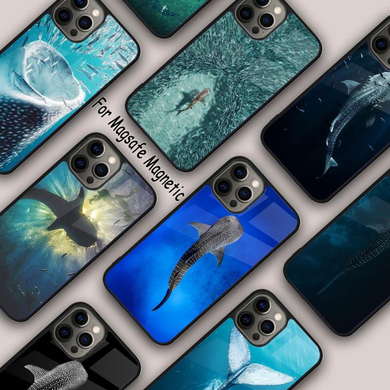 Ocean Whale Shark Animal Magnetic Phone Case For APPLE iPhone 17 Air 16 14 13 12 Pro Max 15 Plus Wireless Charge MagSafe Cover