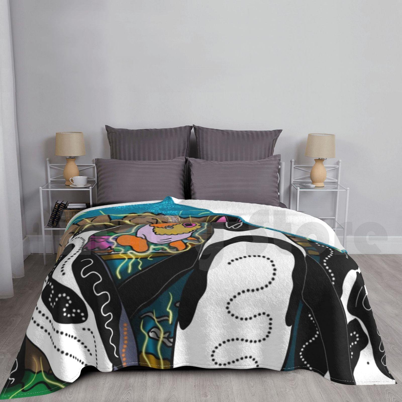 African Penguin Squad Blanket Fashion Custom Penguins African Penguins Beach South Africa South Africa Beaches Size: 75*100cm, Weight: 230 GSM