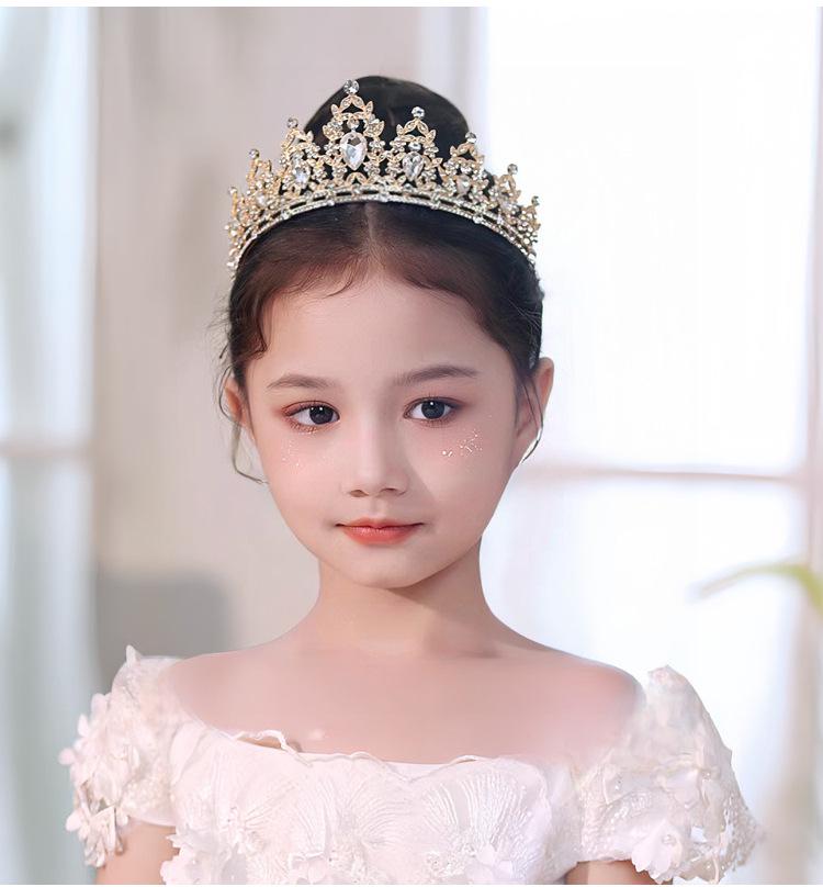 Princess Crown Headdress for Girls - Elegant Hair Accessory for Dance and Birthday Gifts