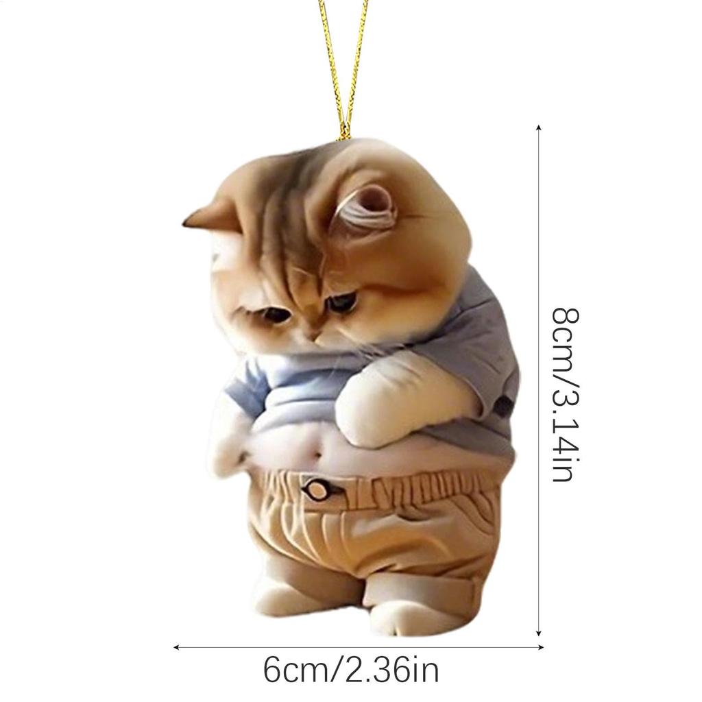 Dicker Hund Schlüsselanhänger - Armaturenbrettfigur | Auto Tier Ornamente - Hängende Autodekoration