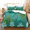 Quilt Duvet Cover Bedding Set Pillowcase Linens Green Plant 3D Queen King Size Double Bed Full Single 220x240 200x200 Bedroom