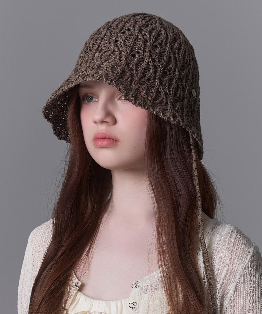 Hwaiteusaenjeu Floral Wave Hanji Yarn Airy Bucket Hat Edessa (6 Colors)