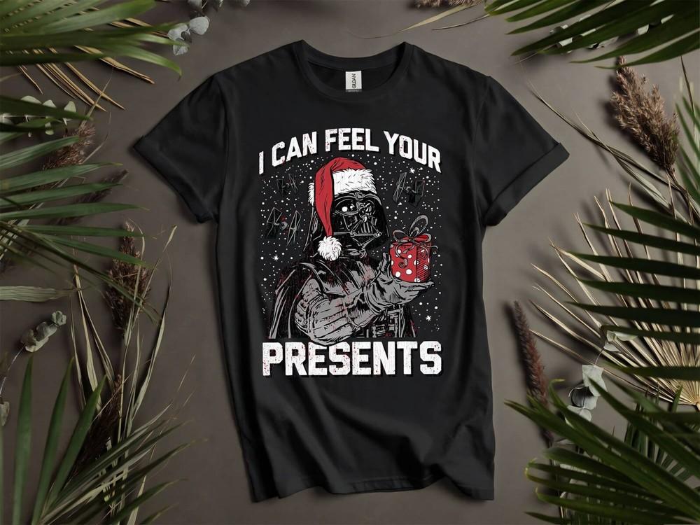 

Санта Дарт Вейдер Я Відчуваю Твою Футболку Футболка Чоловіки Жінки Унісекс Футболка K726 M