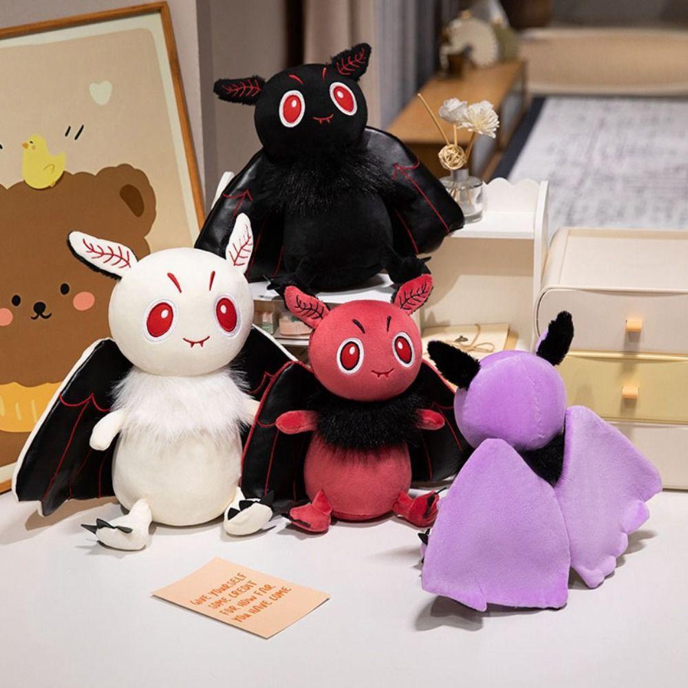 

Soft Moth Plush Toys 25/30cm Halloween Plush Toys High Quality Insect Plush Doll Home Decoration White-25cm