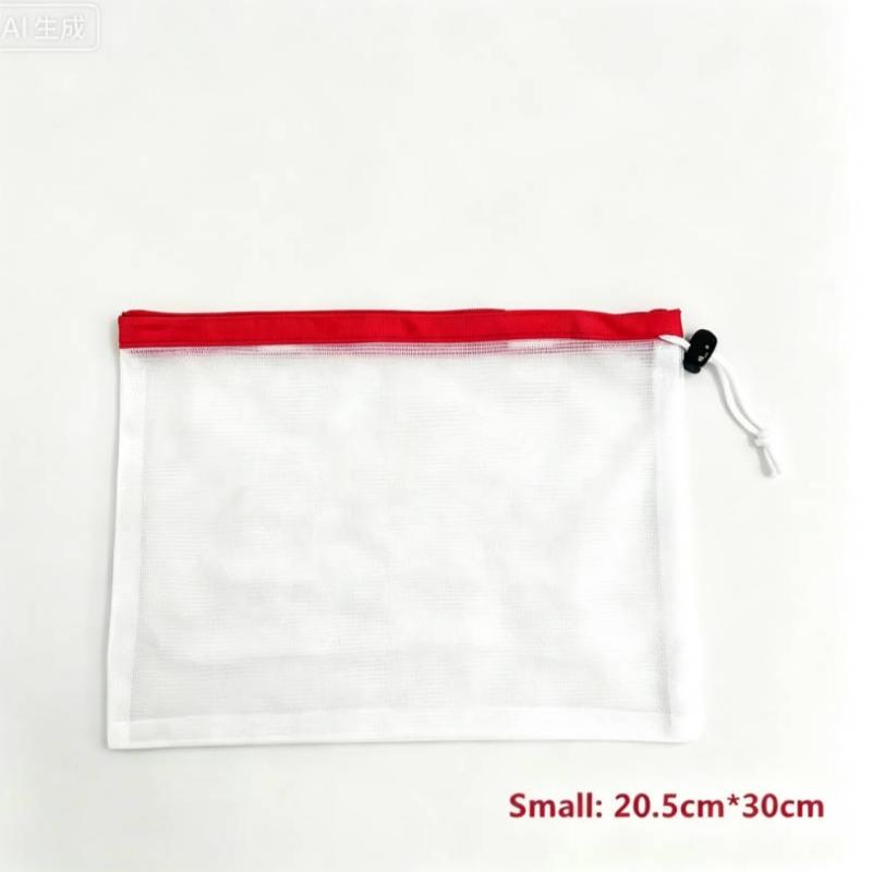 Mesh Drawstring Toy Storage Bags Reusable Washable Pouches for Kids Blocks Puzzle Fruits Vegetables Playroom Kitchen Organizer