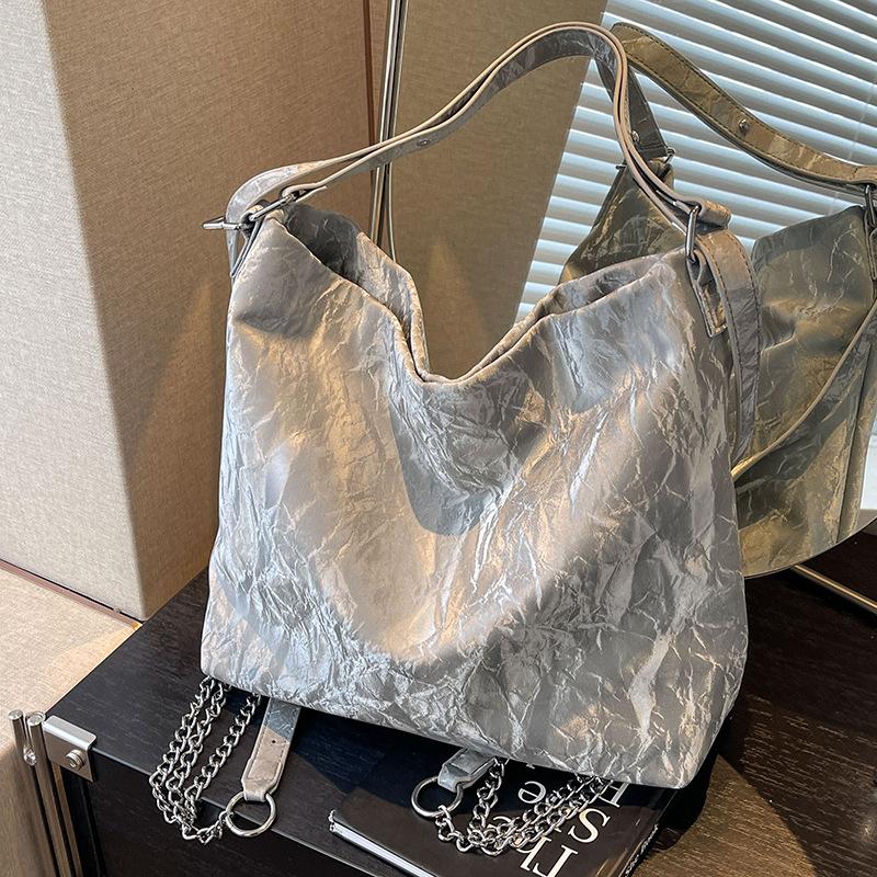 

Сумка женская сумка-тоут большой емкости летний кроссбоди High Sense универсальный рюкзак 2024 новый дорожный рюкзак серебряный