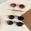 Women Men Metal Blue Light Blocking Small Oval Glasses Frame Lightweight Fashionable Eyewear for Daily Computer Use