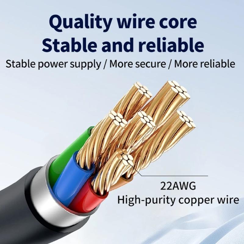 6Pin Extension Cable  Secure Data Transfer For Lab X1C/X1/P1S/P1P 3D Printers Plug And Play Design